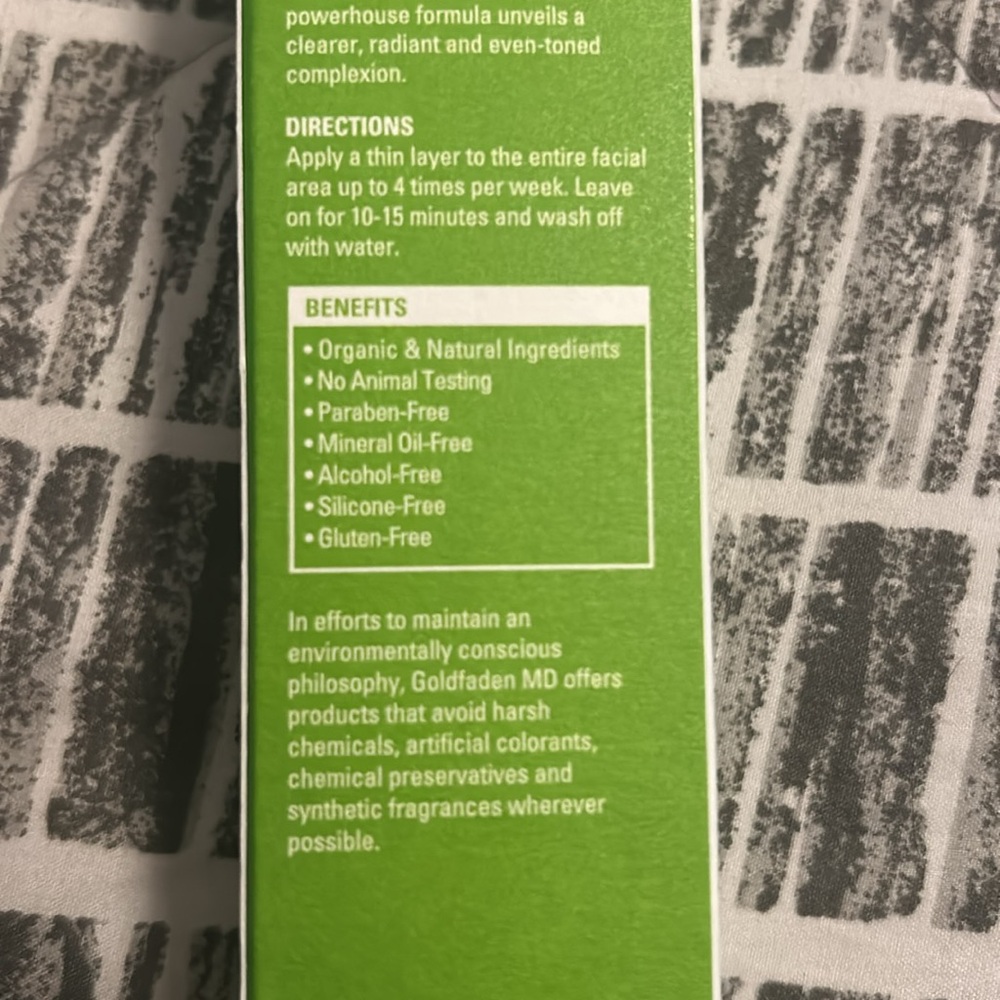 GOLDFADEN MD Facial Detox Clarify and Clear Mask 2fl oz/ 60 mL - Picture 7 of 9